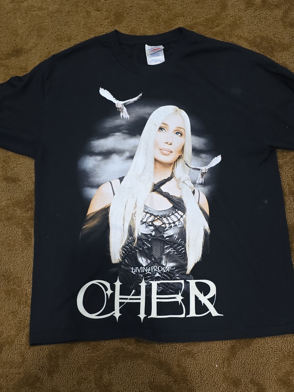 Cher Black Graphic Kids T‑Shirt - Living Proof Tour Style